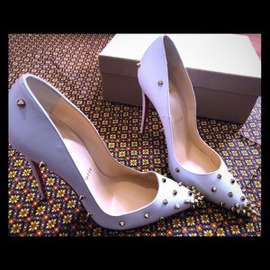 Christian Louboutin Gold Spike Heel Pumps NEW!
